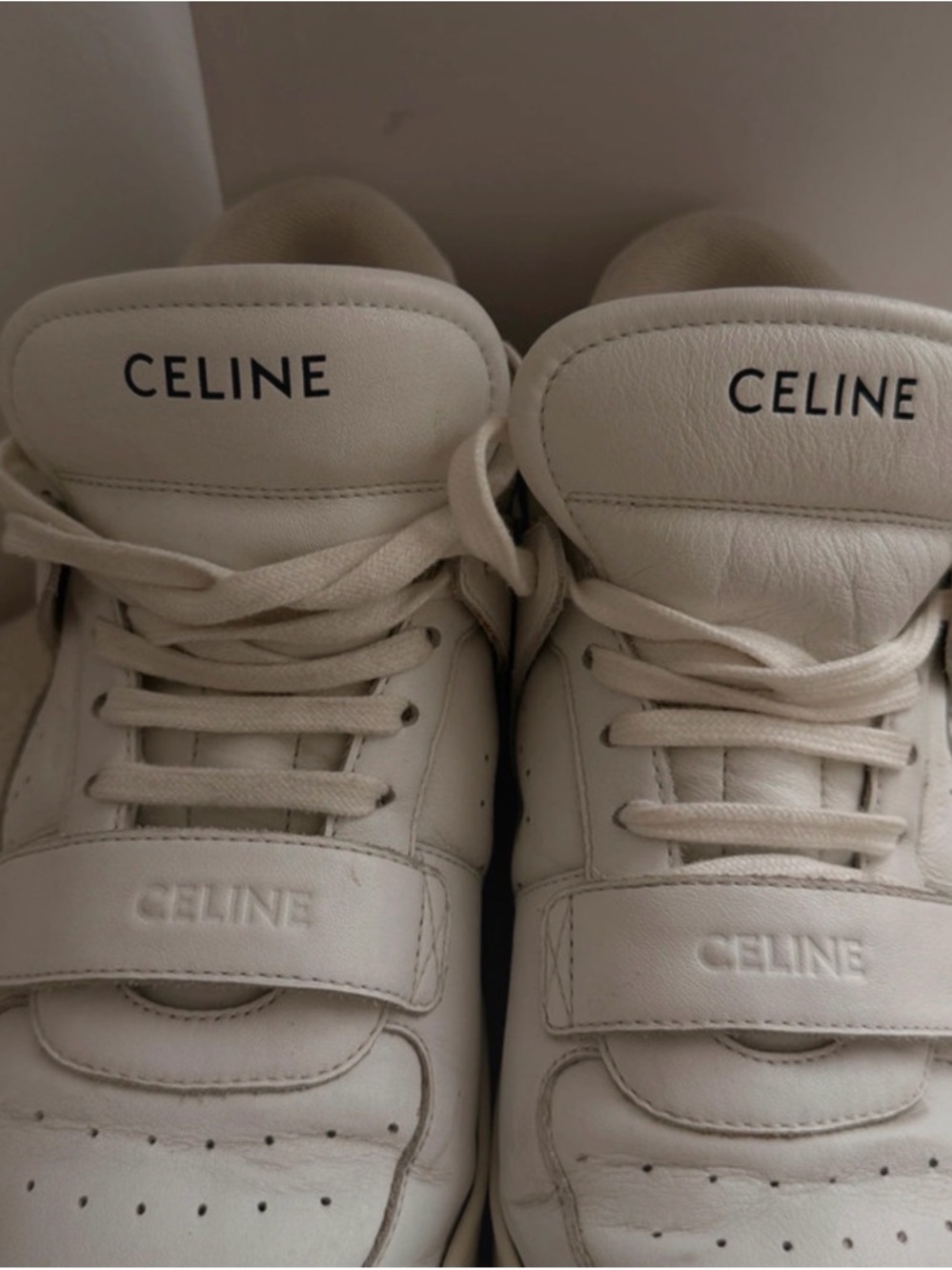 Celine White High-Top Sneakers | Size 40 | Full Set - Picture 6 of 14